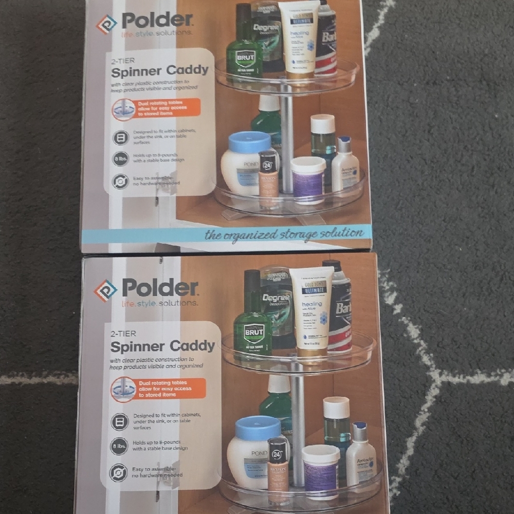 Polder Clear 2-Tier Spinner Caddy